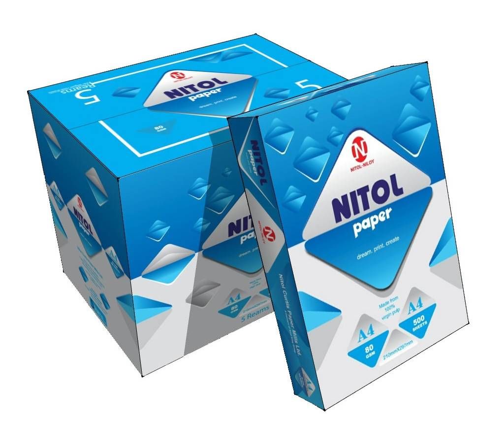 80 GSM legal size Paper (Nitol Paper)-10 ream
