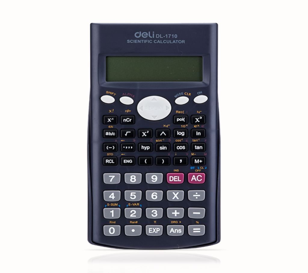 Deli E1710 240F Scientific Calculator 10+2 Digits - Dark Grey