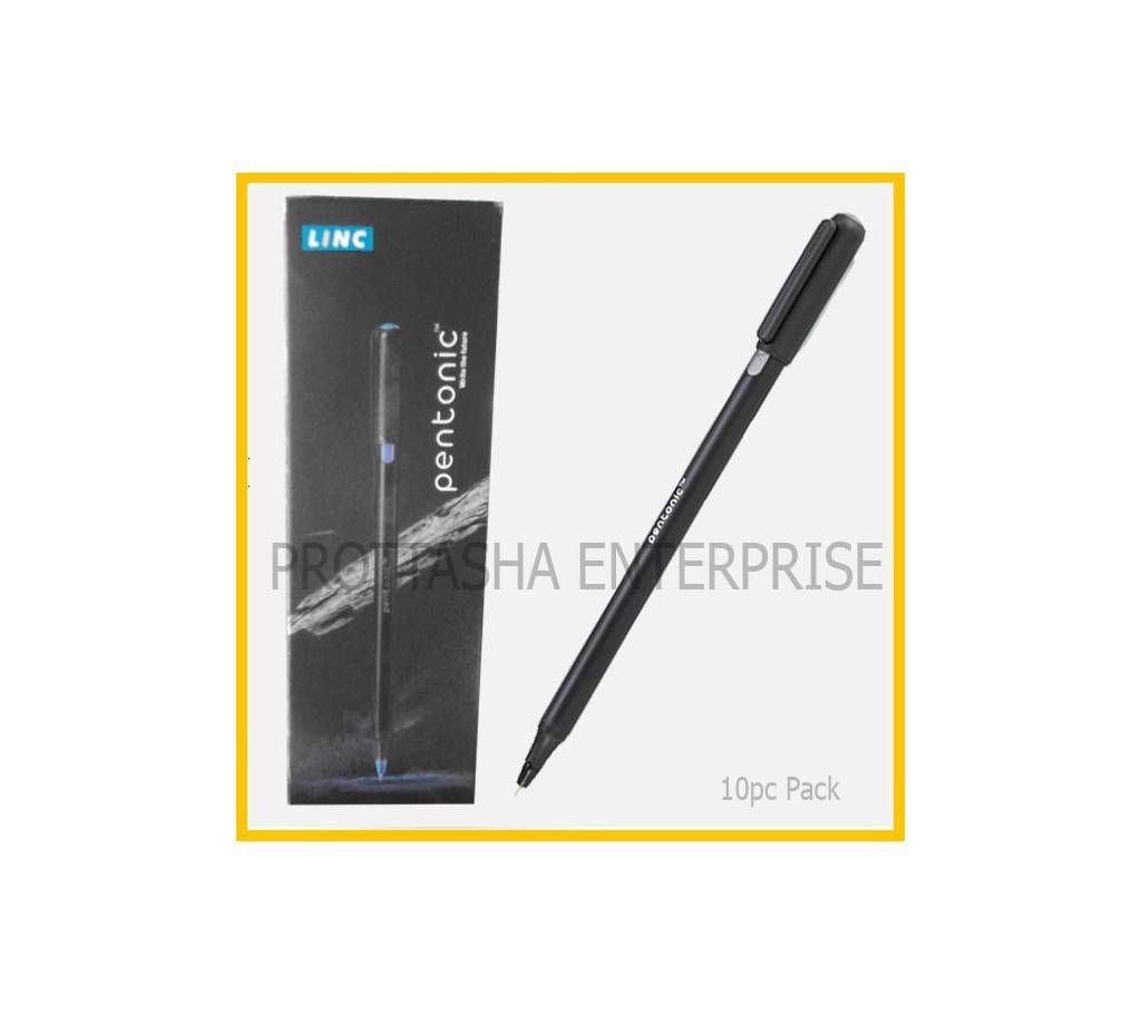 Linc Pentonic Ball Point Pen Black (Pack of 10)