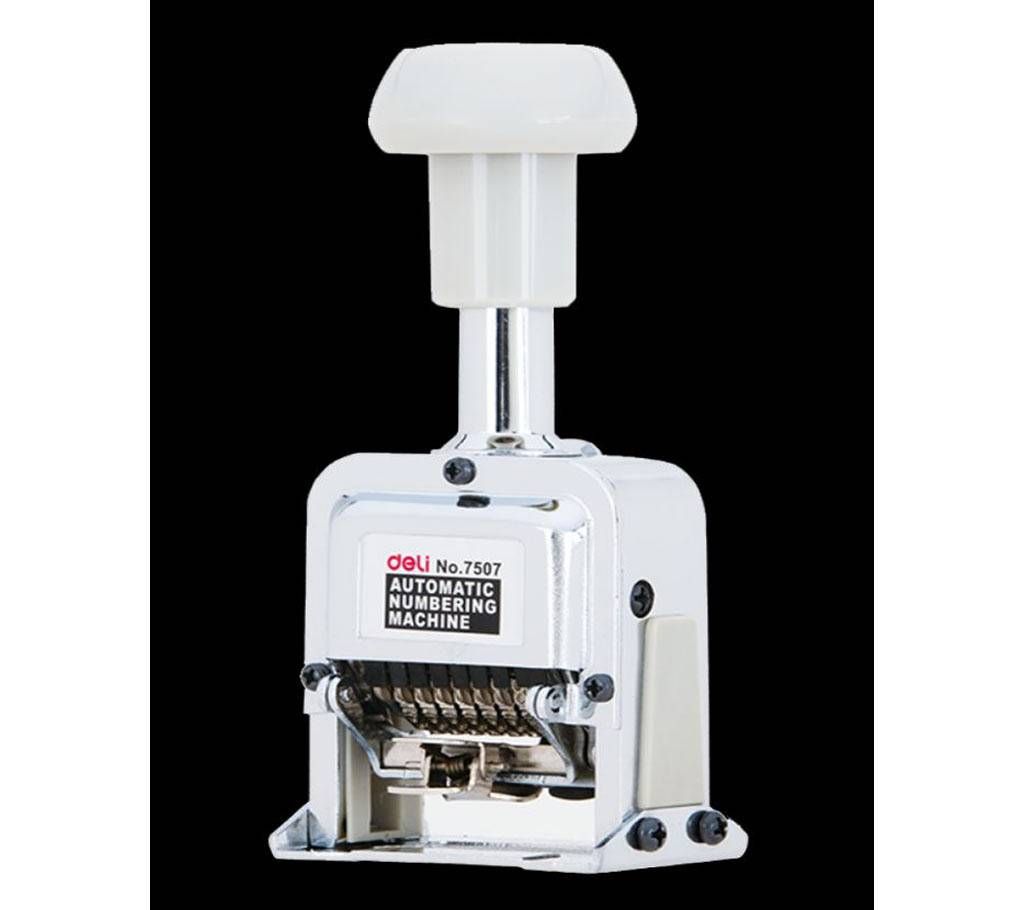 Deli E7507 Steel Numbering Machine 7 Digits - Silver
