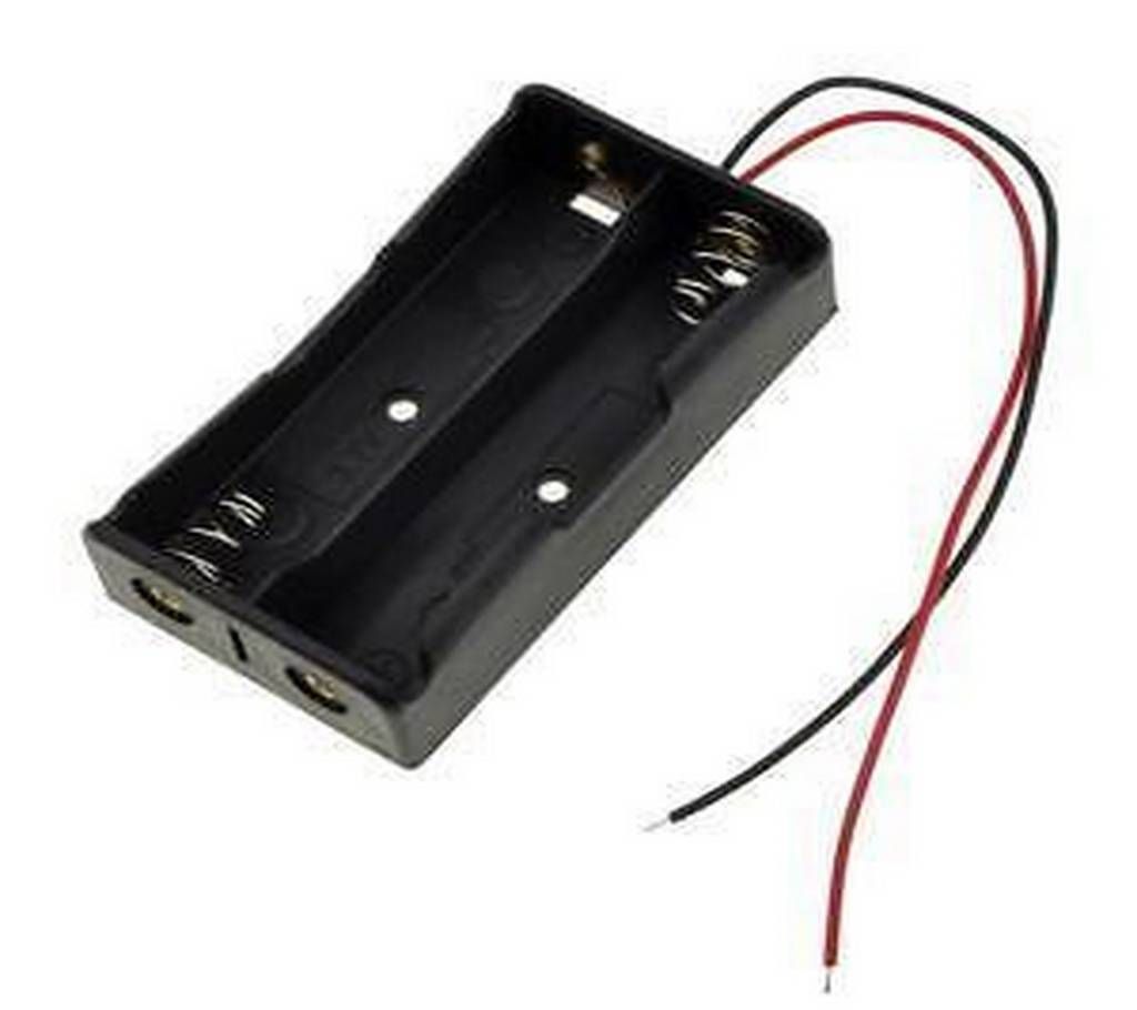 Battery Holder Case Clip Box 2aaa