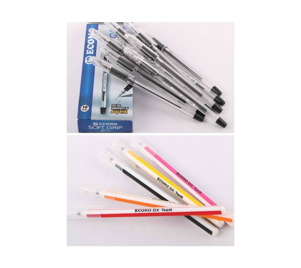Econo Soft Grip Ball Pen & Econo Dx Teen Ball Pen 20pcs 