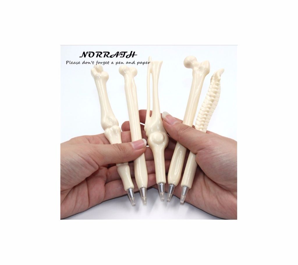 1 Pcs skeleton Bone Blue Ink Cute Ballpoint Pen
