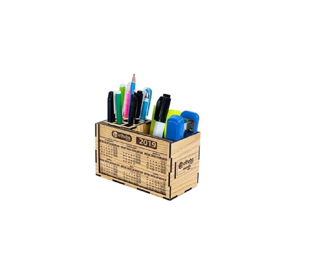 Desk Pen Holder With Calender