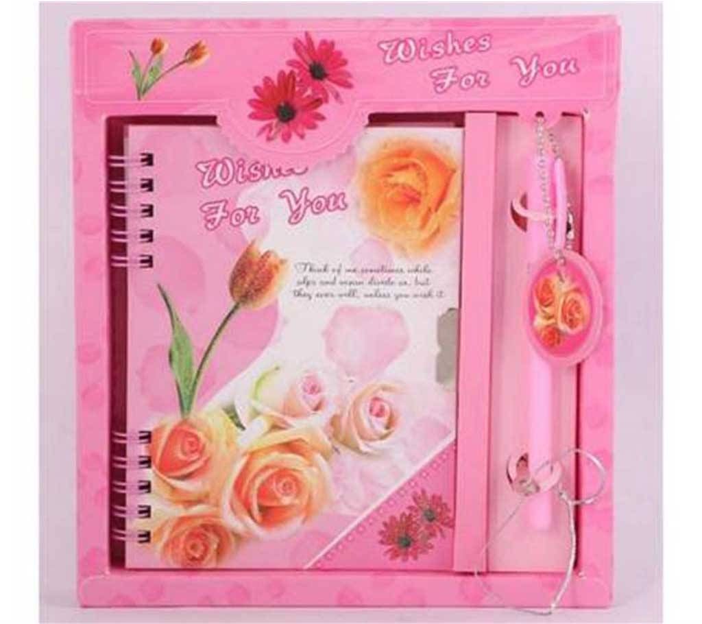 Valentine Lock Diary Gift Set