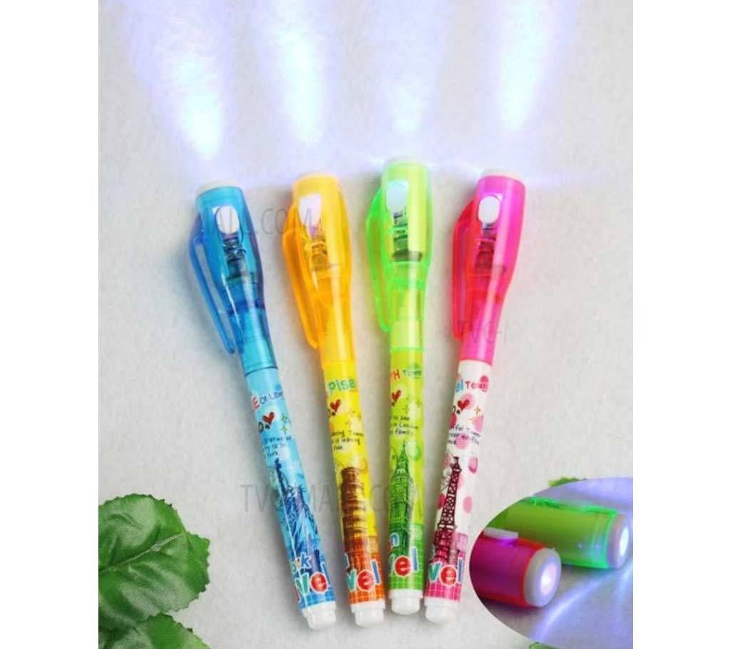 Invisible ink Pen With UV Light 3 Pice