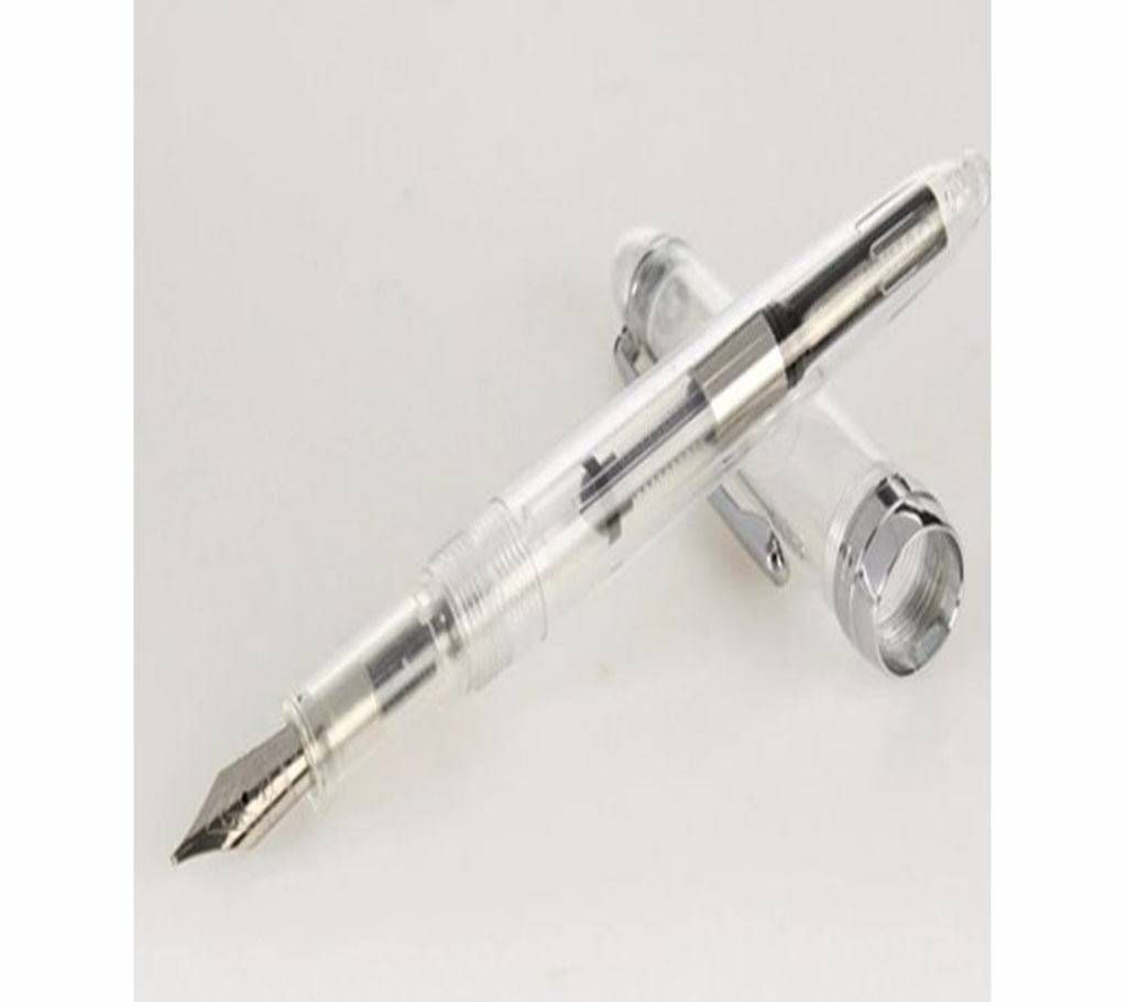 Trasparant 0.5mm piston converter Fountain Pen for School and Office Writing