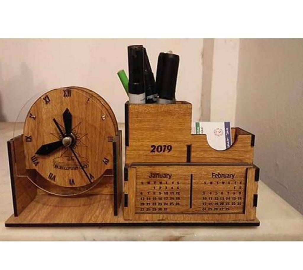ORR Sell CraftB Wooden dsk pen Holder with Calendar-006