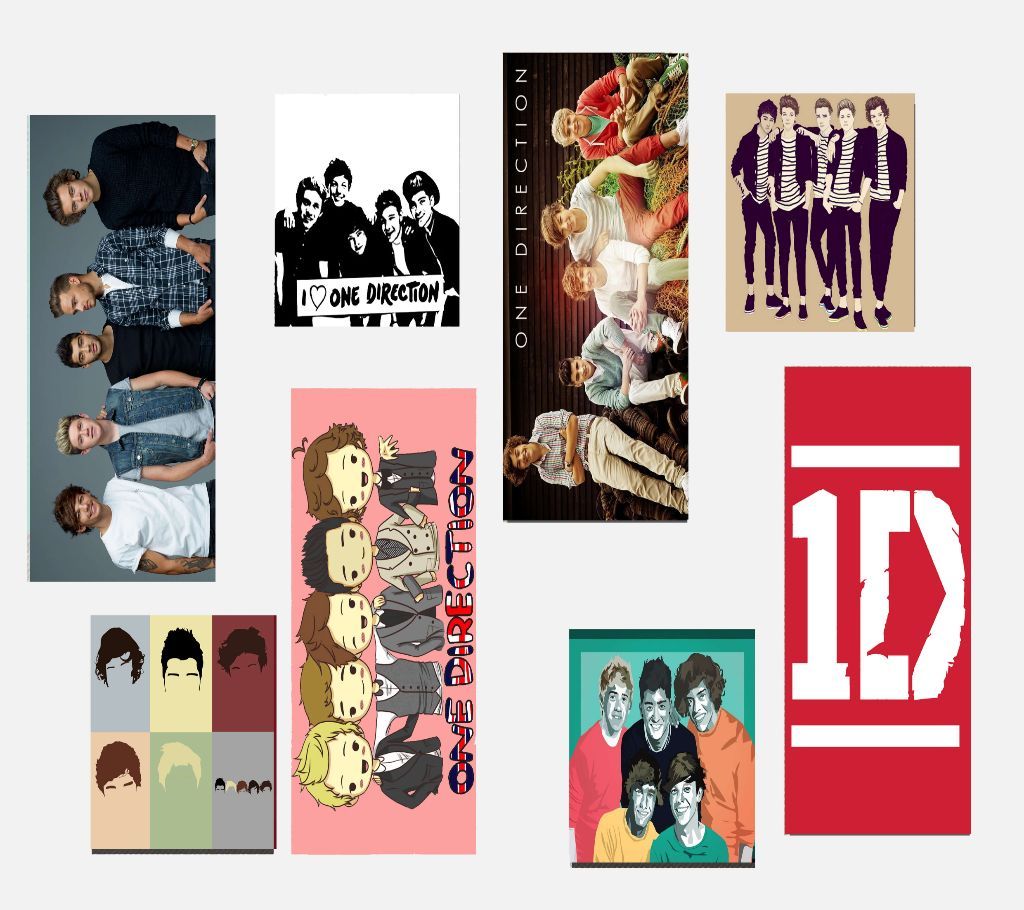 One direction Band Themed Stickers (8 Pieces)