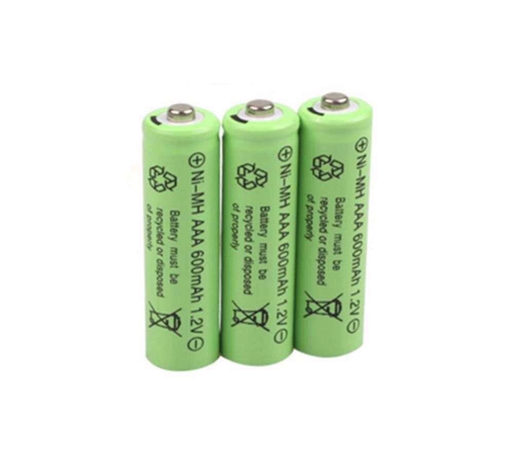 1.2v 600mah AAA remote control toy rechargeable NI-MH rechargeable battery AAA 1.2V 600mAH  - 3 Pcs