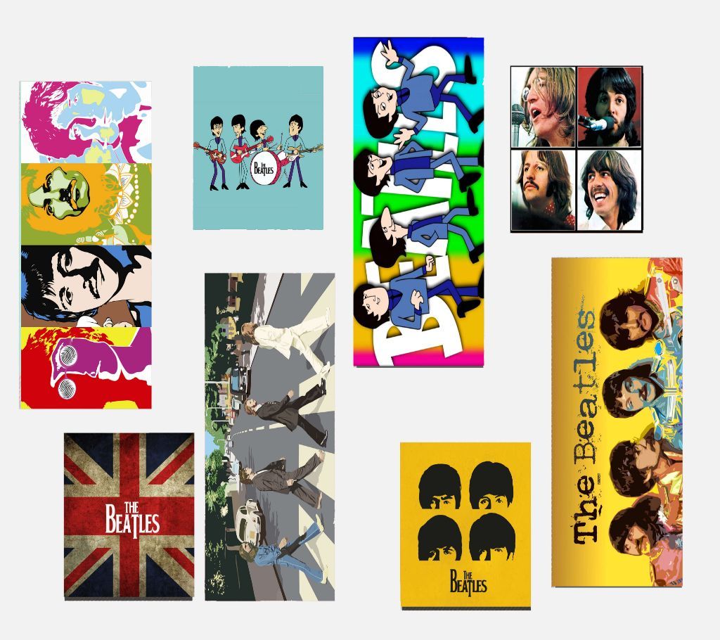 Beatles Music band Themed Stickers (8 Pieces)