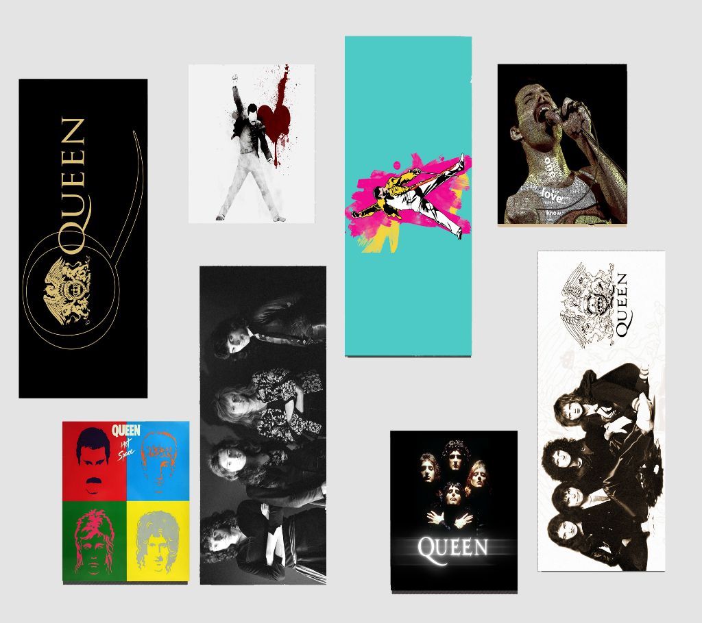 Queen Music Band Themed Stickers (8 Pieces)