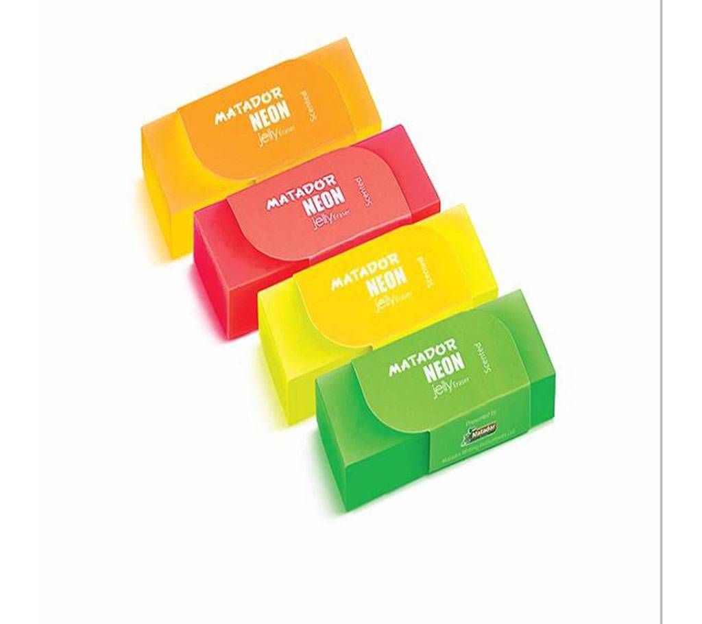Matador Neon Eraser L Jar - 24pcs