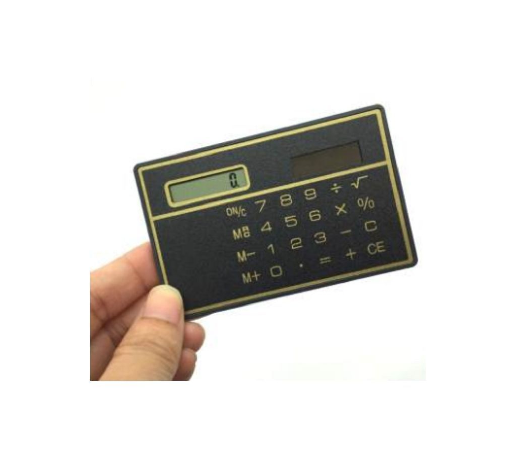 Pocket Calculator 8 Digit Ultra Thin Solar Power Calculator with Touch Screen Credit Card Portable Mini Calculator for Business School