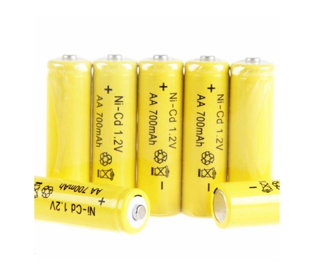 1 pcs AA 700mAh 1.2 V Quanlity Rechargeable Battery NI-CD 1.2V Rechargeable 2A Battery Baterias Bateria Batteries 500 Times