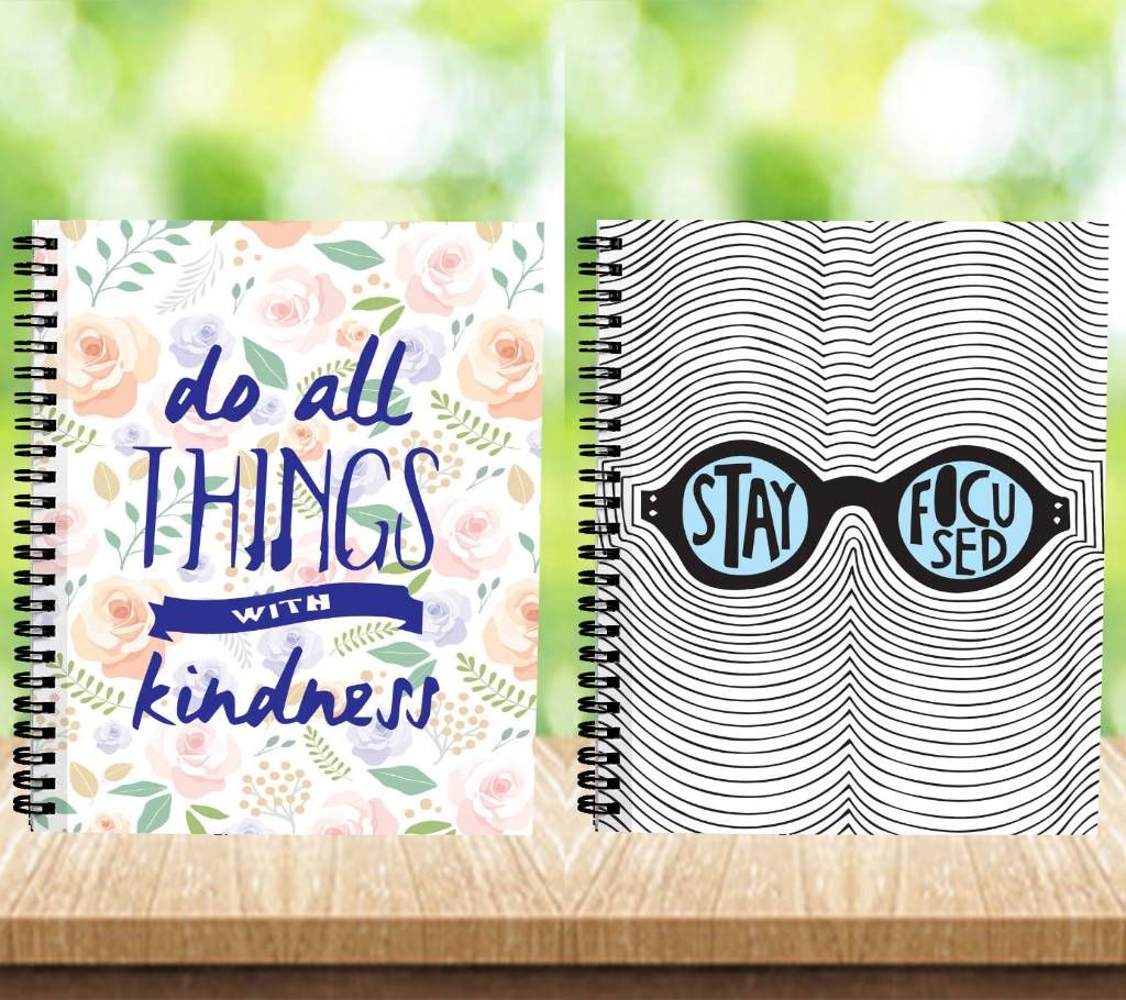Note Book : Floral And Stay Focus (Lined)