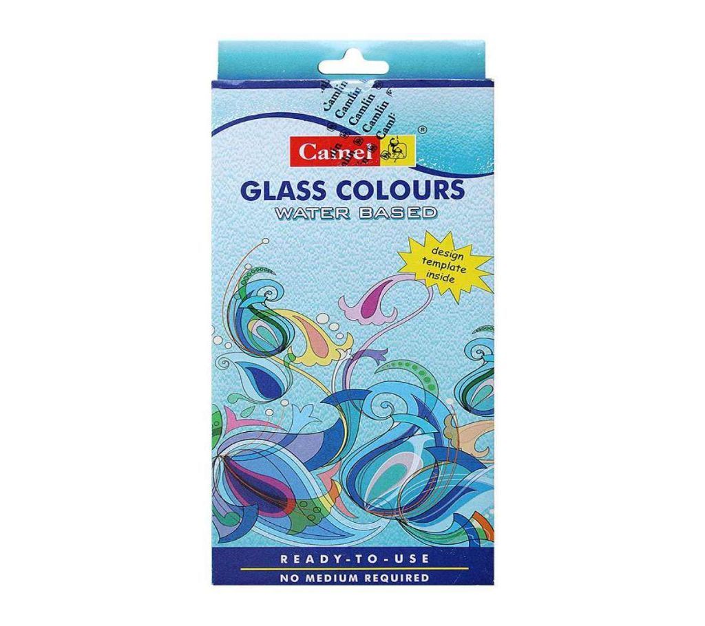 Camel Glass Colours Water Based 6 Shades Glass Painting color
