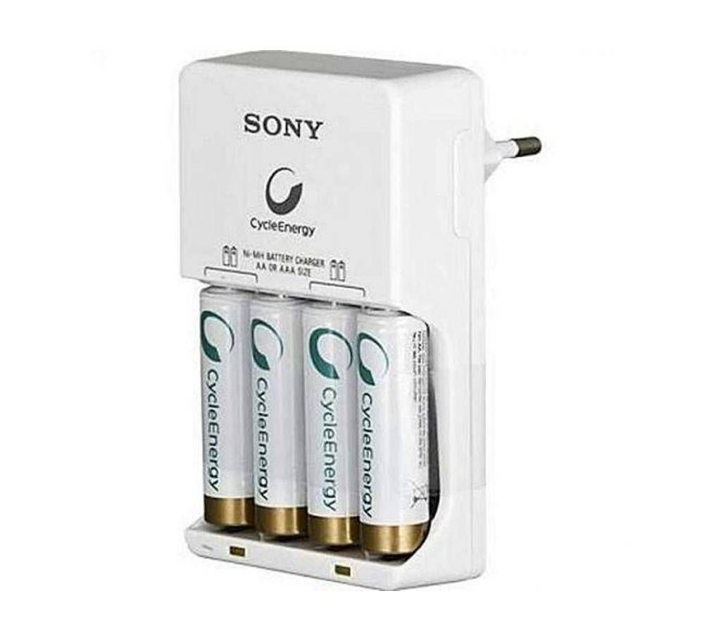 4 AA 2100 mAh Cycle Energy Rechargeable Battery and Power Charger
