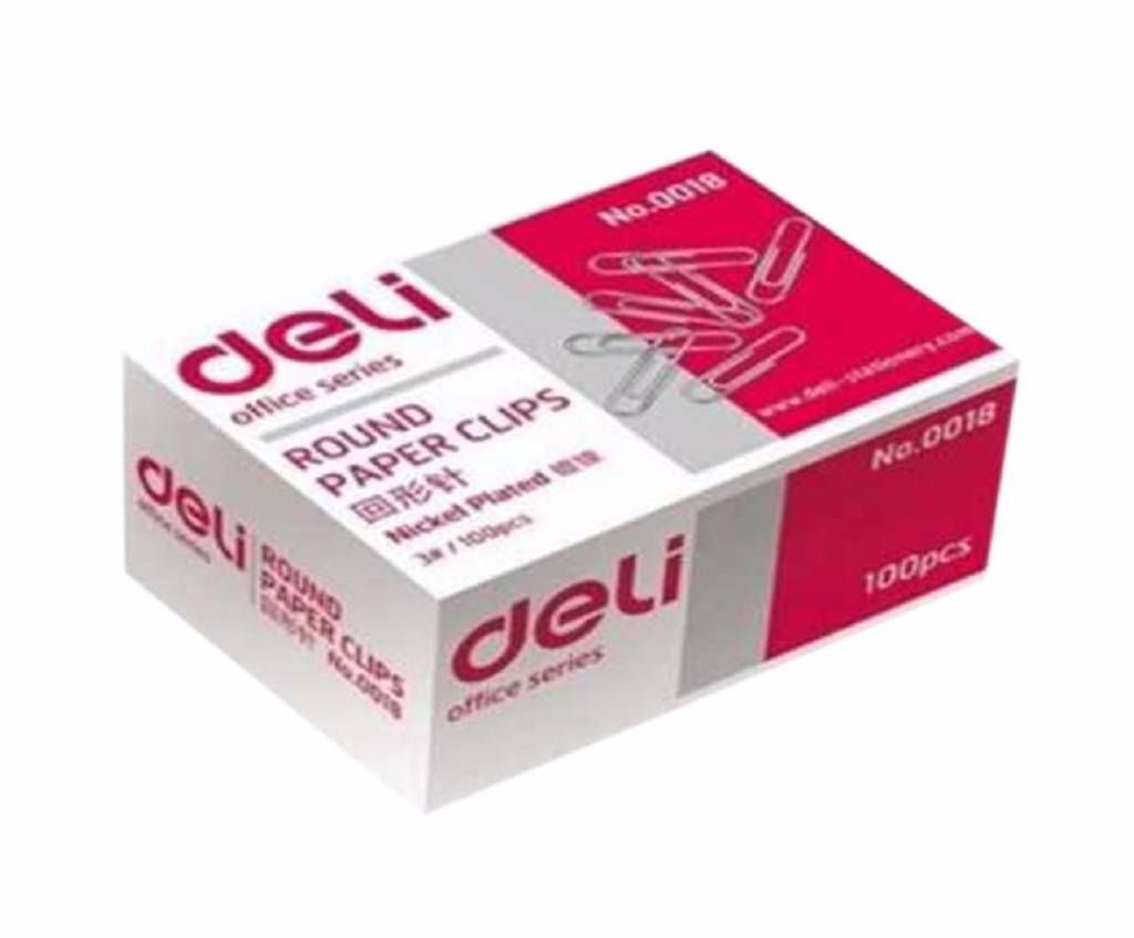 Deli Round Plastic Paper Clip Box-200pcs