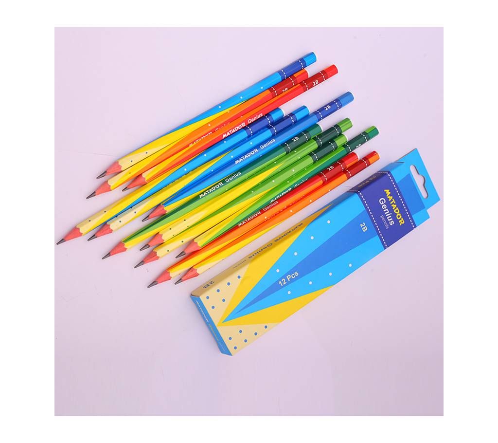 Matador Genius Pencile 2B - 12pcs (Pack Of One)
