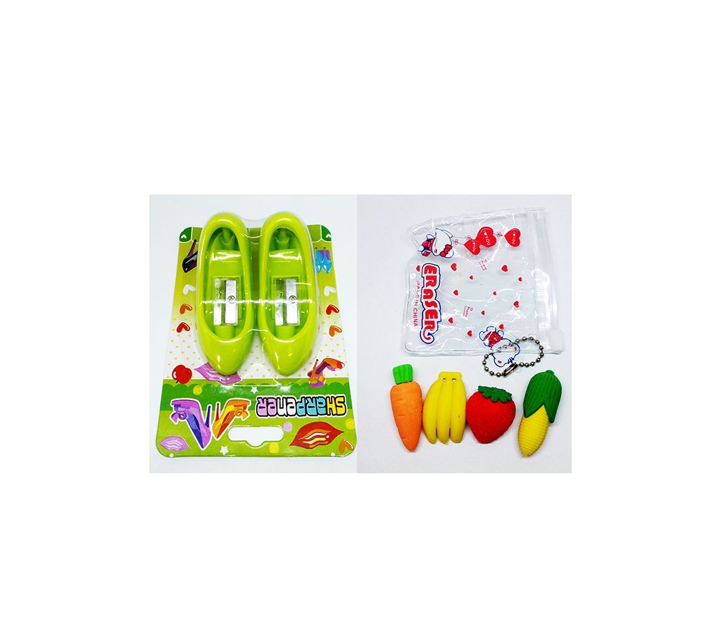 Hill Sharpener And Fruit Eraser Set(1)