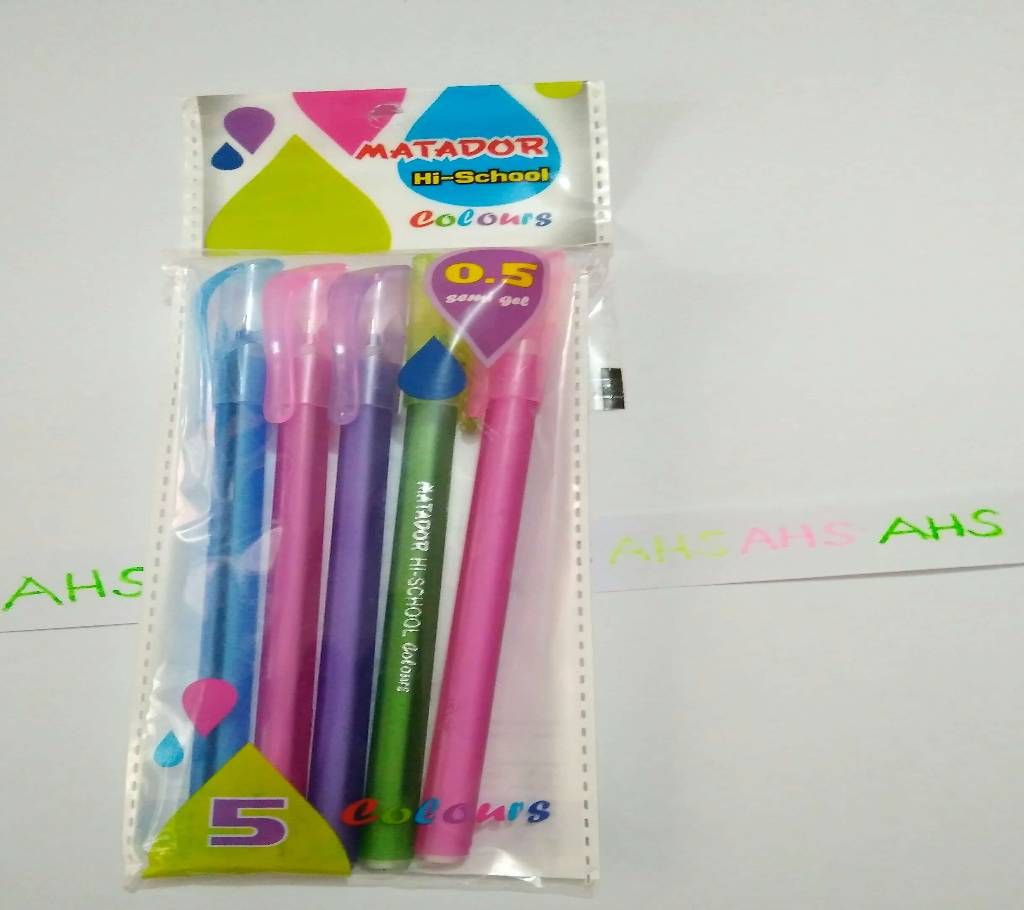 Matador Hi-school Colors Pen 5 Pieces      2 Packets