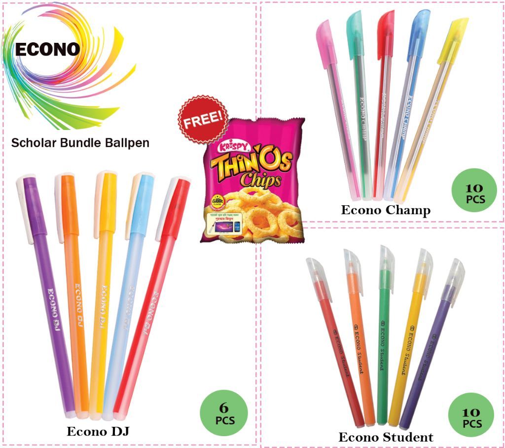 Econo Scholar Bundle Ball Pen (26 Ball Pens)