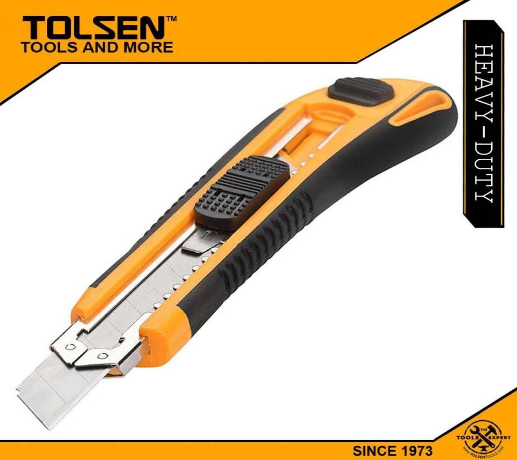 TOLSEN Industrial Snap-off Blade Cutter Knife (18x100mm) with 3pcs Blades Refill 30003