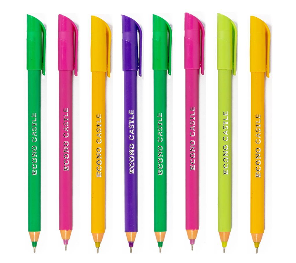  Econo Castle Multi Color Ball Pen (Pack of 20 Pens)