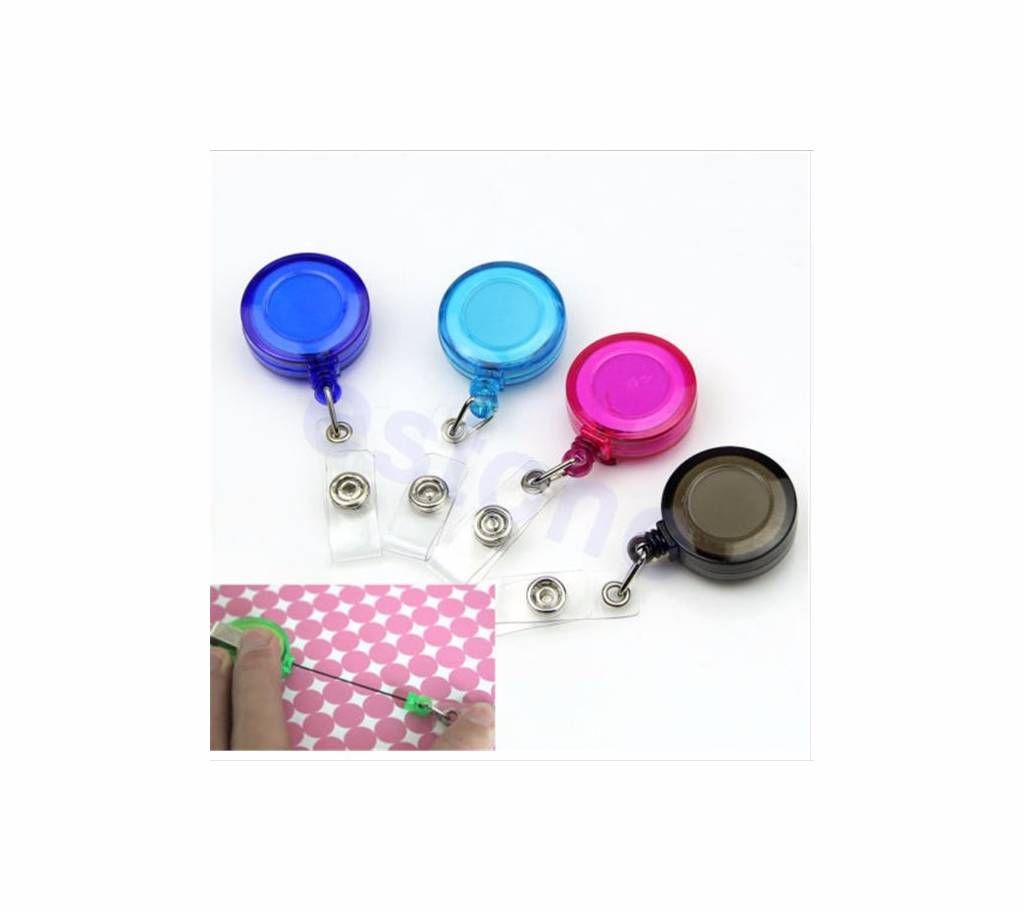 1Pc Retractable ID Card Badge Holder