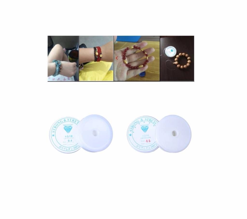 2pcs Strong Elastic Stretchy Beading Thread Cord Bracelet String For Jewelry Making