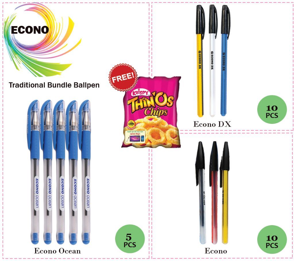 Econo Traditional Bundle Ball Pen (Pack of 25 pens)