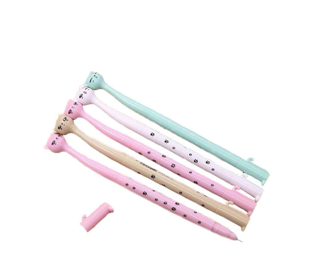 Cute Candy Color Bow Cat Gel Ink Pen (3 piece)