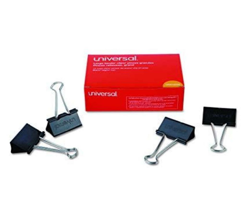 Binder Clips 1 inch - 12 pcs