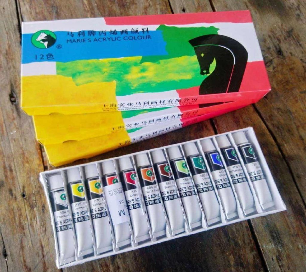 12 Acrylic Color For Professional Artist- 12ml