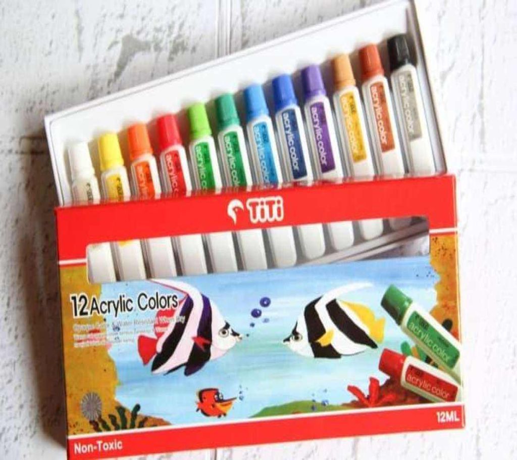 12 Acrylic Colors By Titi