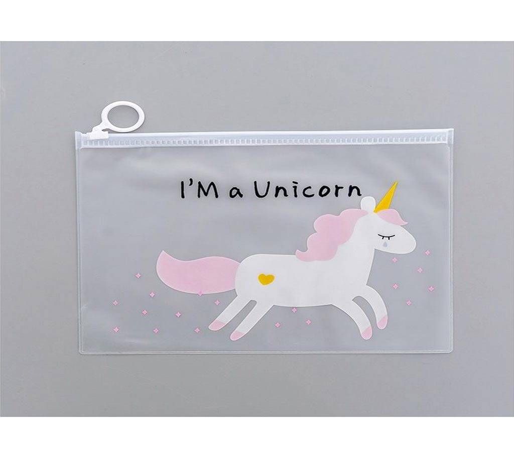 Transparent unicorn bag