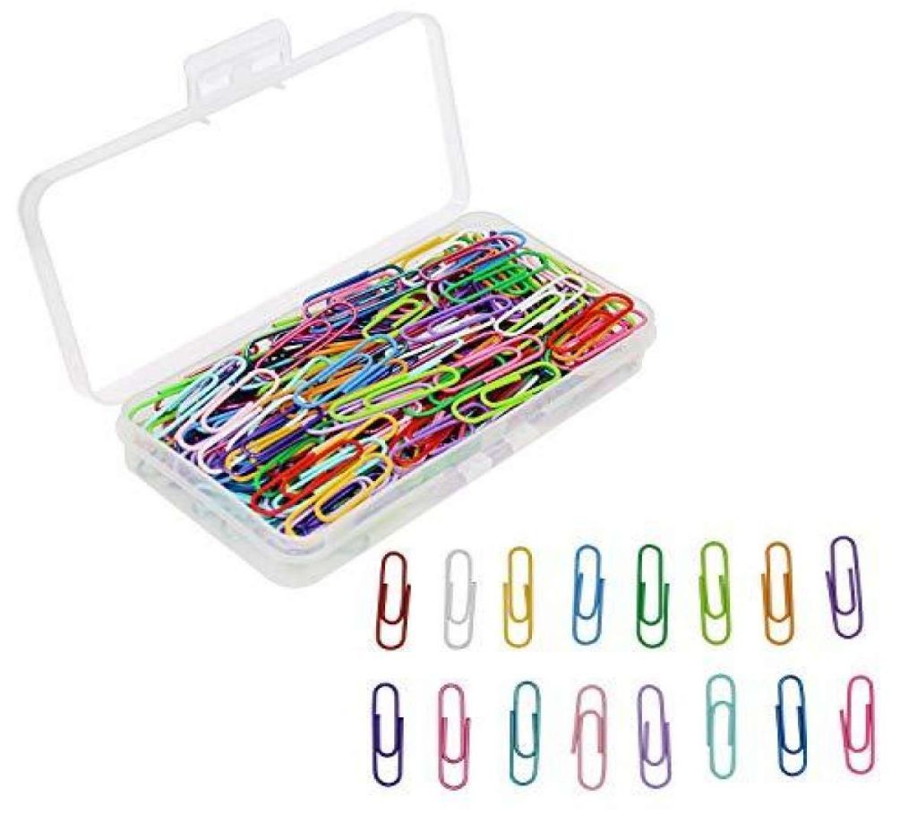 Colourful Paper Clips - 200pcs