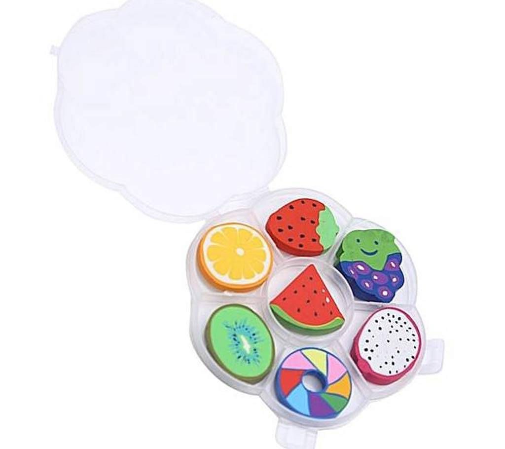 Fruits Shape Erasers - 7pcs