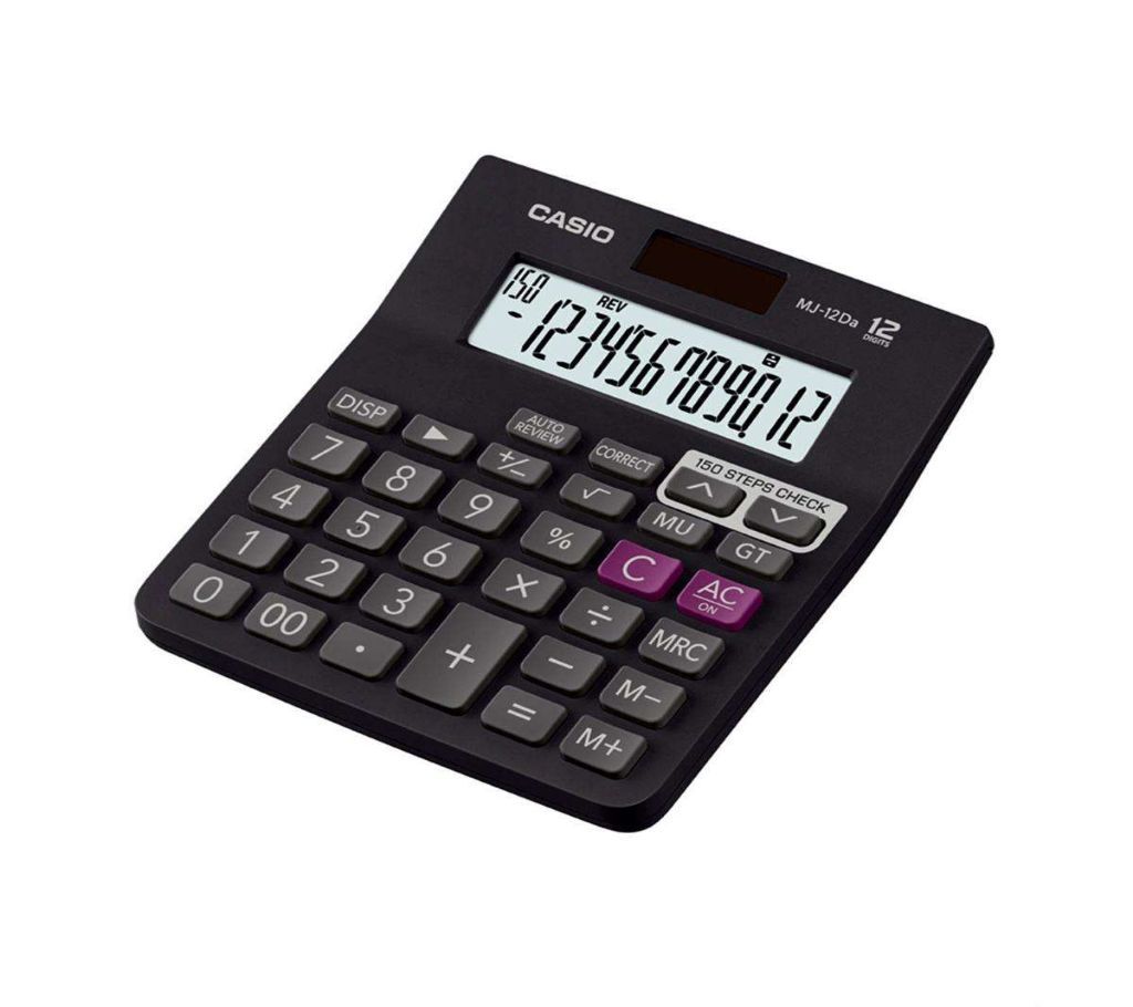 Casio MJ-12DA Basic Calculator - Black