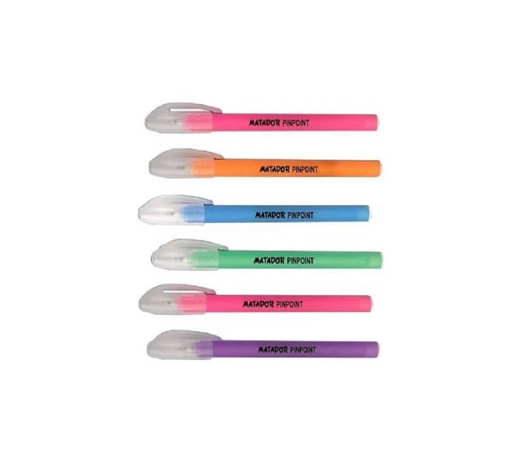 Matador Pin-Point Pen - Black - 24 Pcs