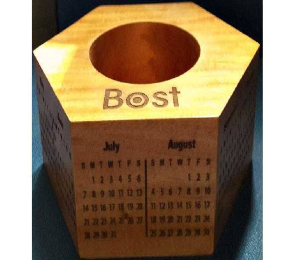 ORR Sell PoinT-e-shop, Wooden pen holder with Calendar 