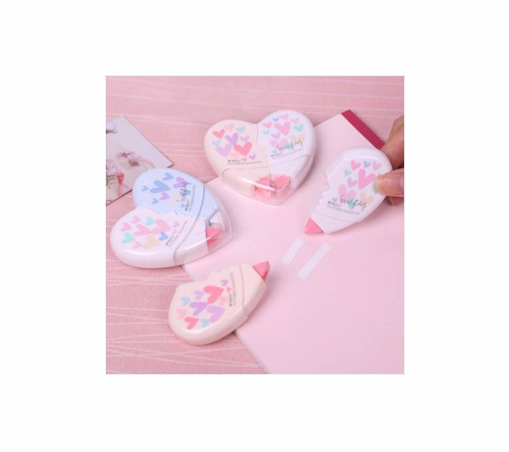 Pair Love Heart Correction Tape