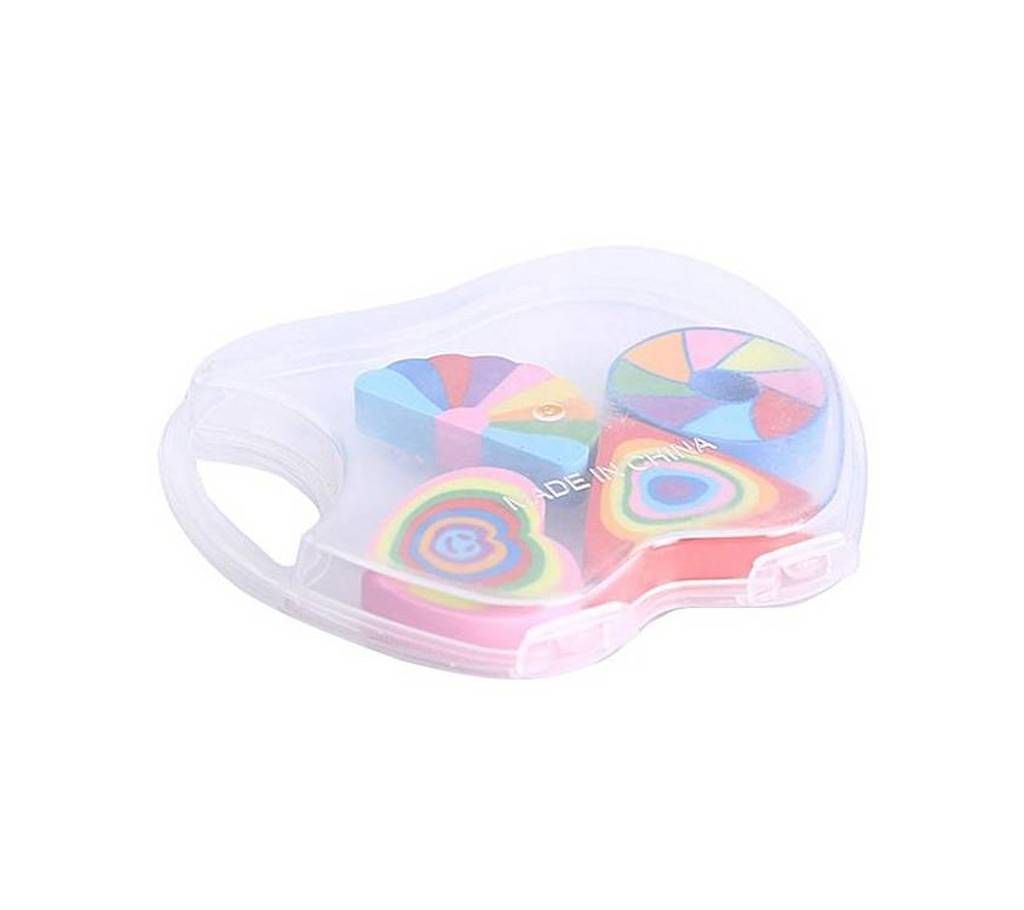 Colorful Different Shape Erasers - 4pcs