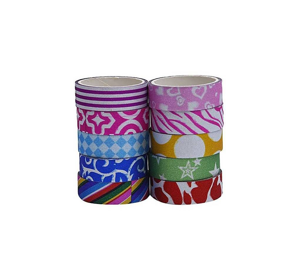Colorful Washi Tape - 10pcs