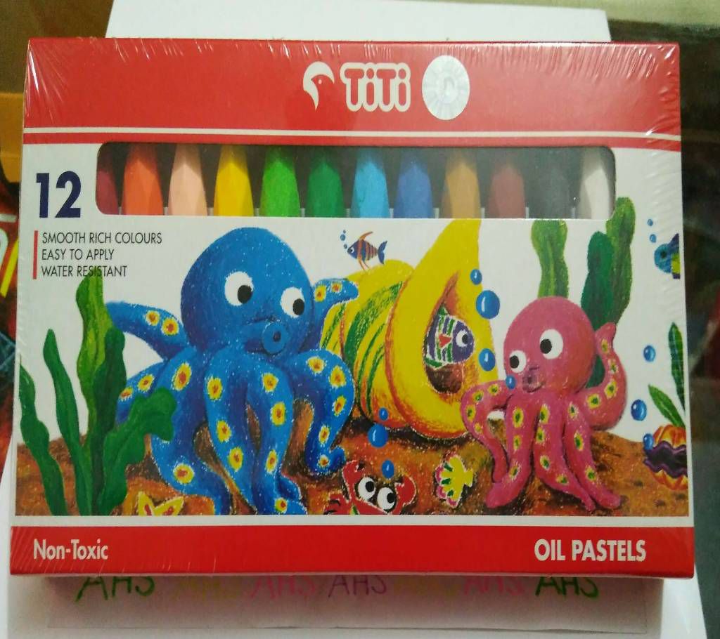 TiTi Non-Toxic Color Oil Pastels 12 pieces (1 packet)