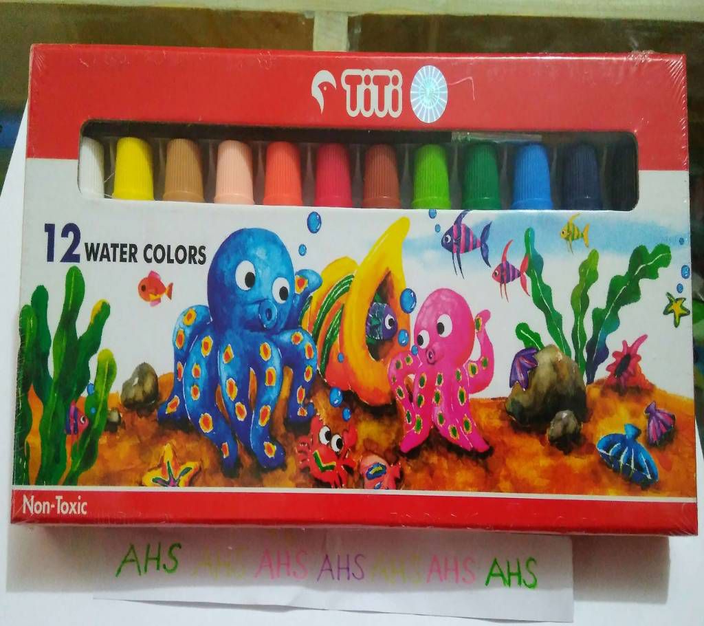 TiTi Non-Toxic Water Colors 12 pieces (1 packet)