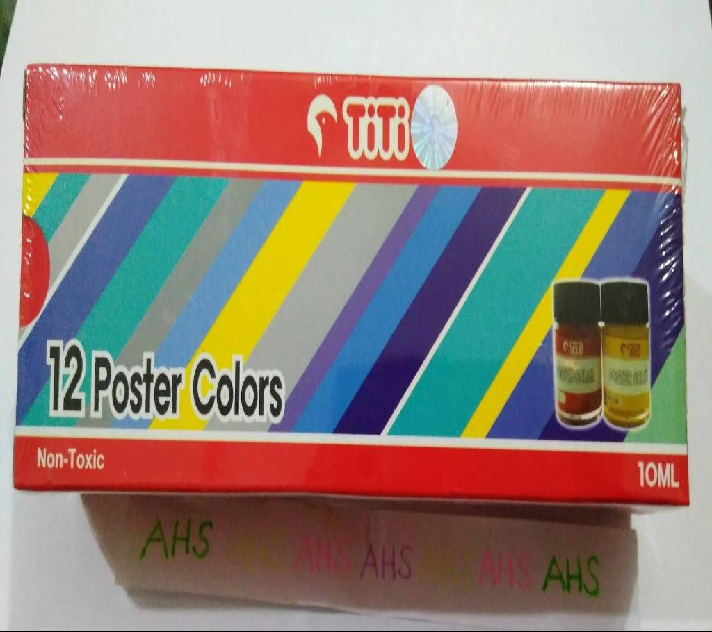 TiTi Non-Toxic Poster Colors 12 pieces (1 packet)
