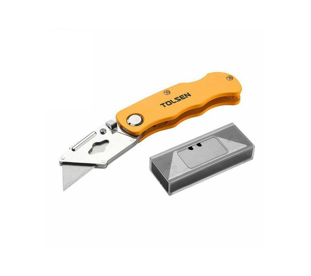 Tolsen Folding Utility Knife with 5 Pcs Blade Set