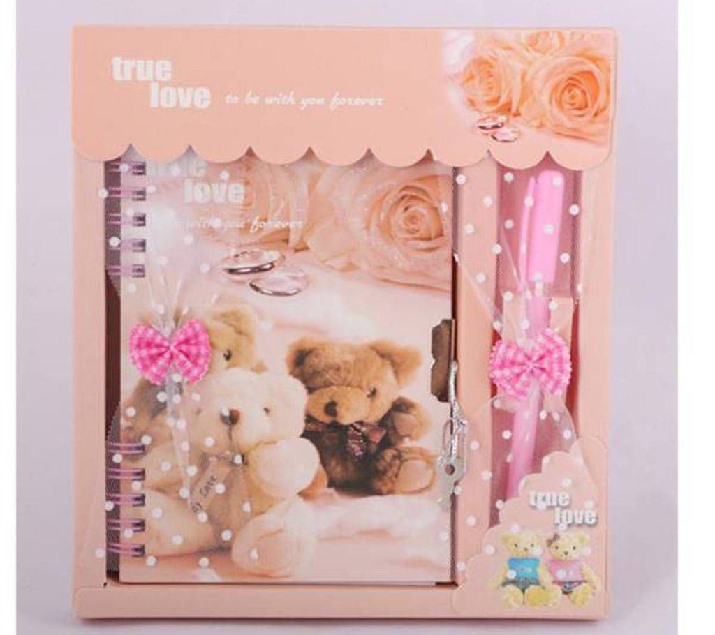 Lock diary with pen gift set